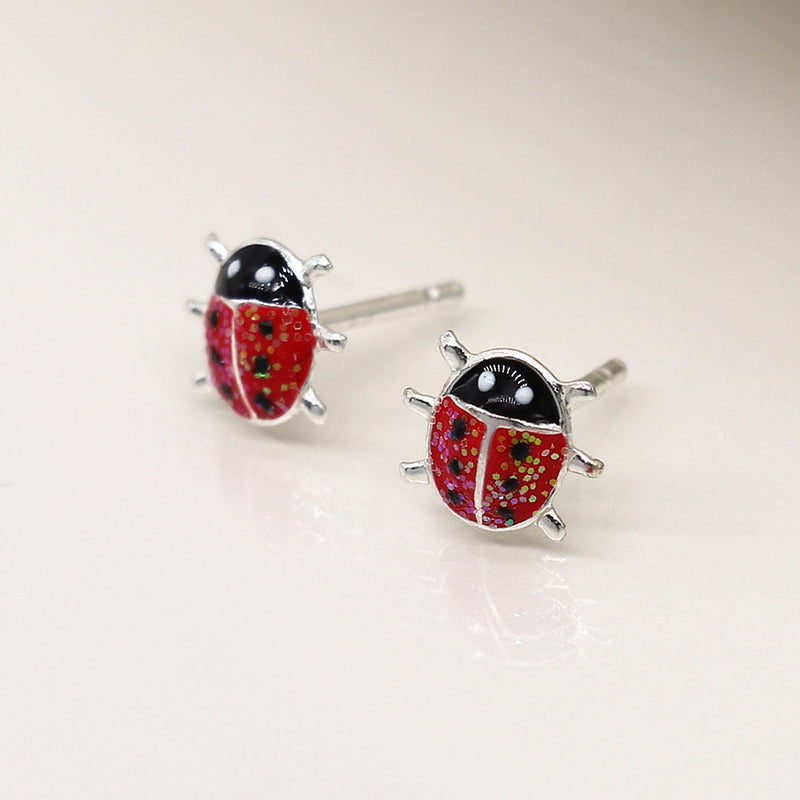 Sterling Silver Ladybird Studs