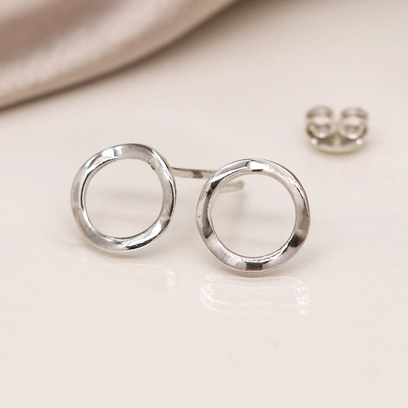 Sterling Silver Hoop Studs
