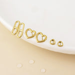 GILDED WATERPROOF EARRING SET - GOLD