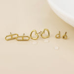 GILDED WATERPROOF EARRING SET - GOLD