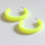 Marina neon large hoop earrings