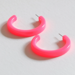 Marina neon large hoop earrings