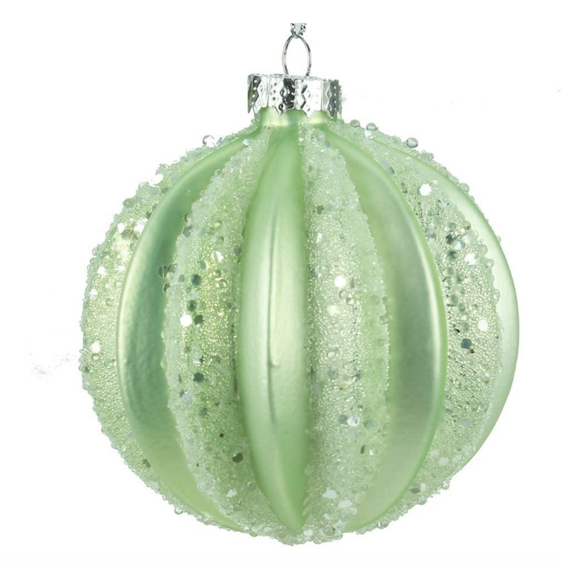 Pale Green Glitter Bauble