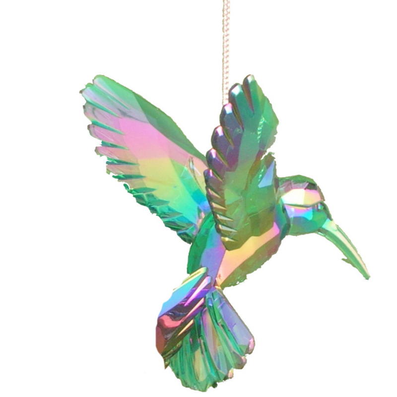Petrol Blue Acrylic hummingbird Tree Decoration