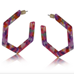 Erica Hexagon Resin Earrings