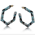 Erica Hexagon Resin Earrings