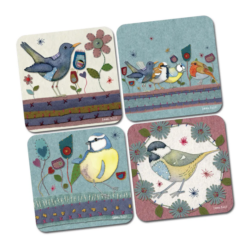 Stitched Birdie Coasters and Placemats
