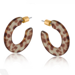 Marseille Flat  Resin Hoop Earrings
