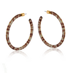 Marseille Thin  Statement Resin Hoop Earrings