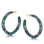Hortense Resin Statement Cut Out Hoop Earrings