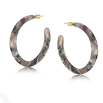Hortense Resin Statement Cut Out Hoop Earrings
