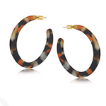 Hortense Resin Statement Cut Out Hoop Earrings
