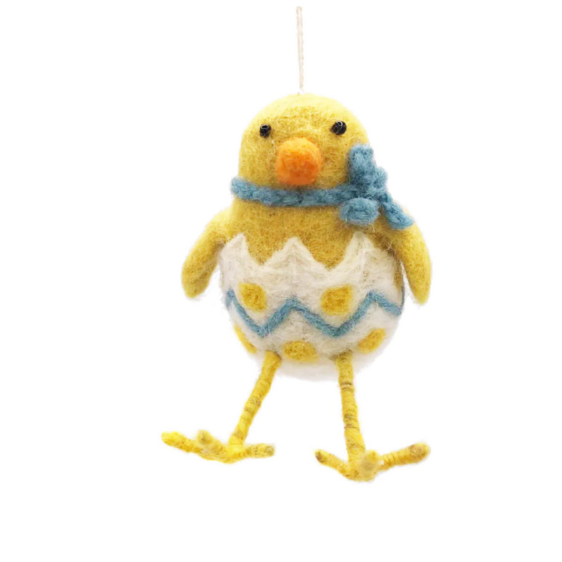 Felt Chick in Egg Decoration