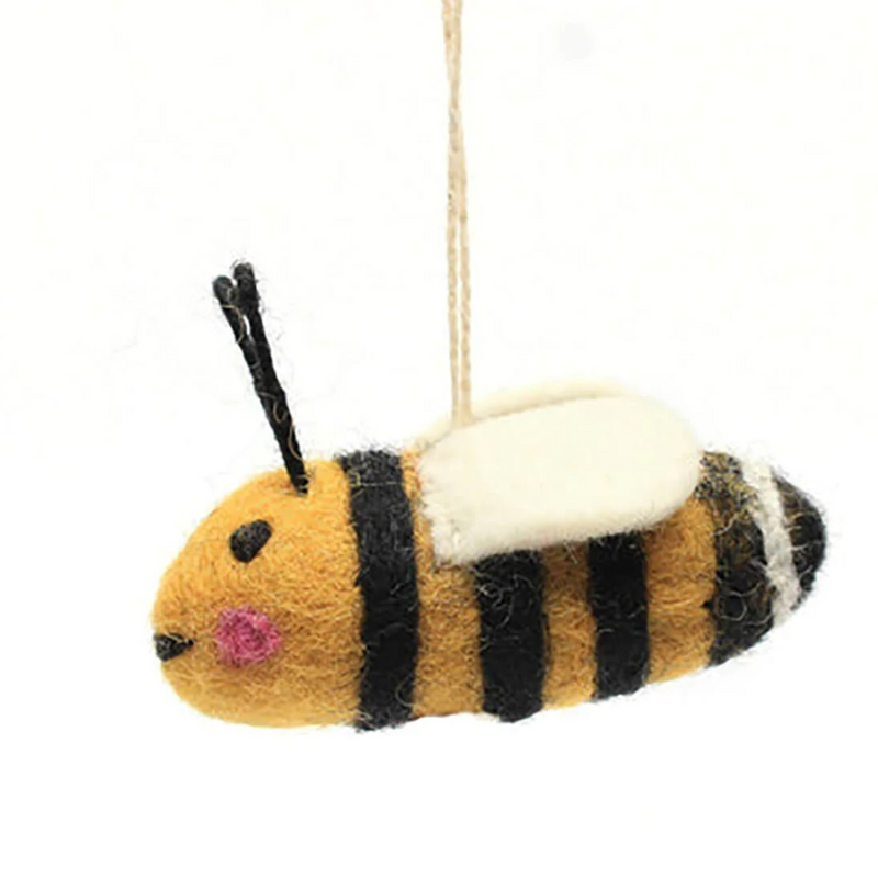 Felt Bumble Bee Hanging Decoration