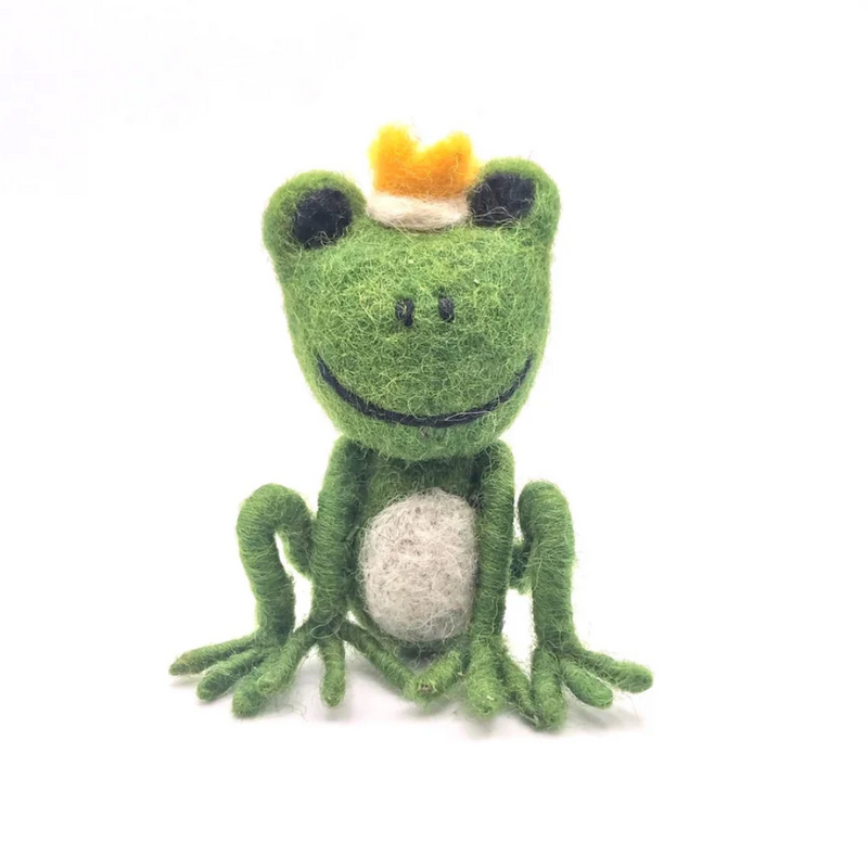 Felted Prince Frog