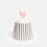 Mono Stripe Stoneware Pot