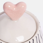 Mono Stripe Stoneware Pot