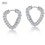 Freya Rope Heart Hoop Earrings