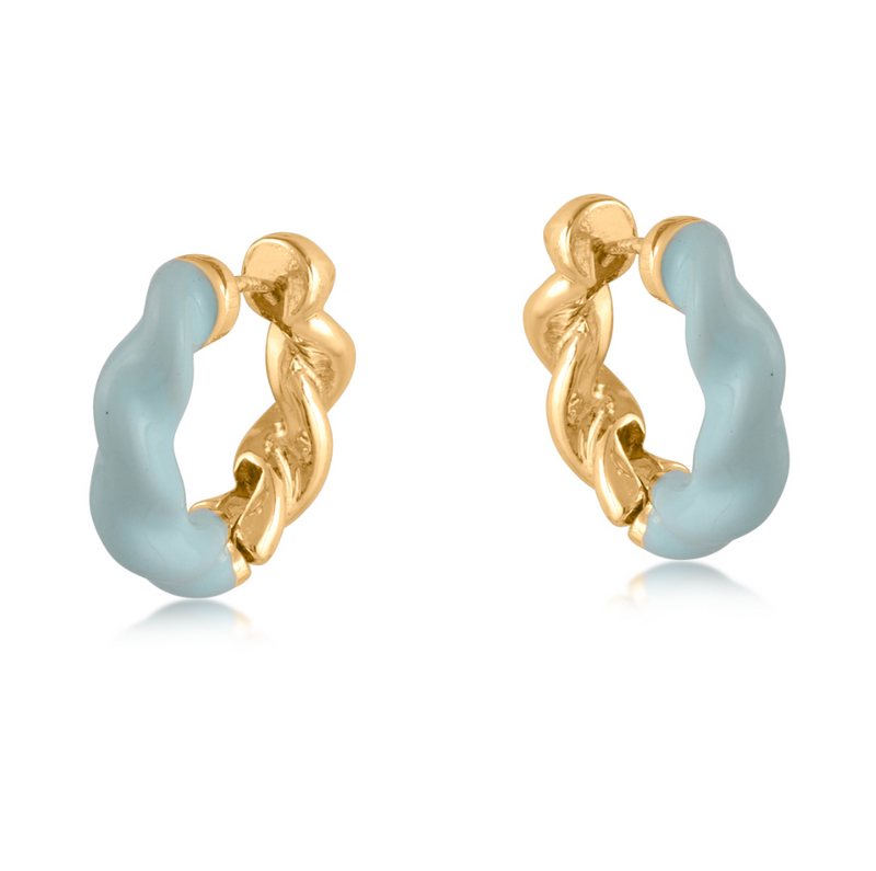 Sarah Rope Two Tone Earrings