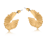 Julia Gynko Leaf Hoop Earrings