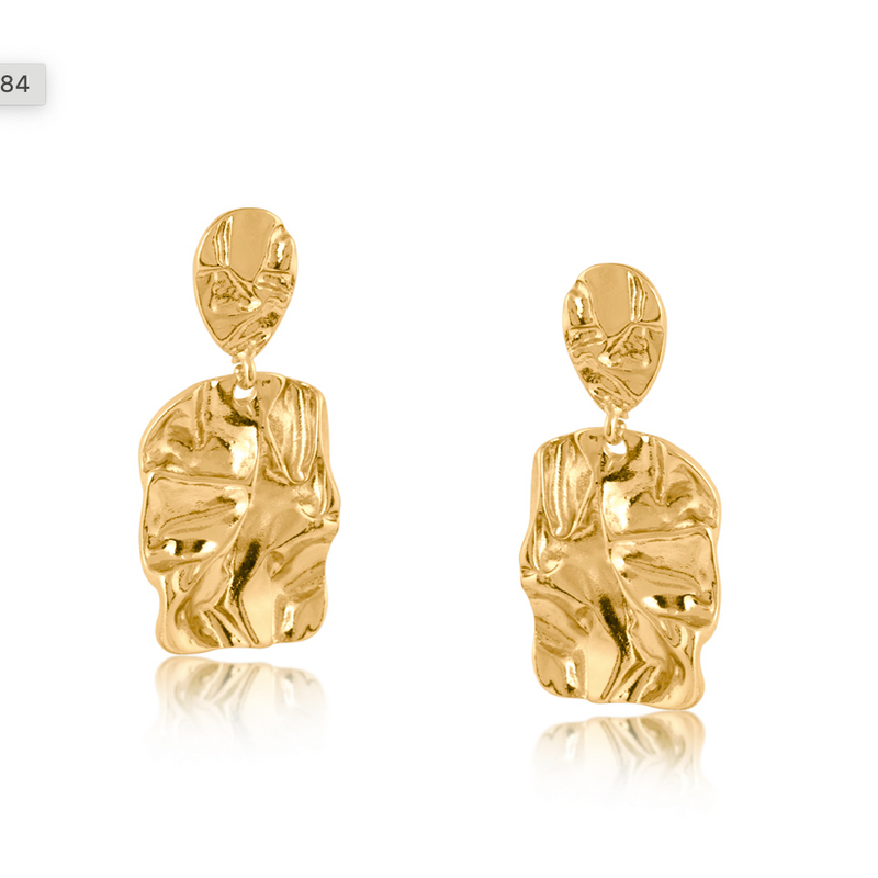 Penelope Crushed Metal Dangle Earrings