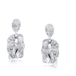 Penelope Crushed Metal Dangle Earrings