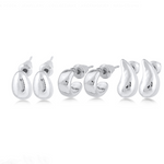 Altea Set of Three Organic Shaped Earrings
