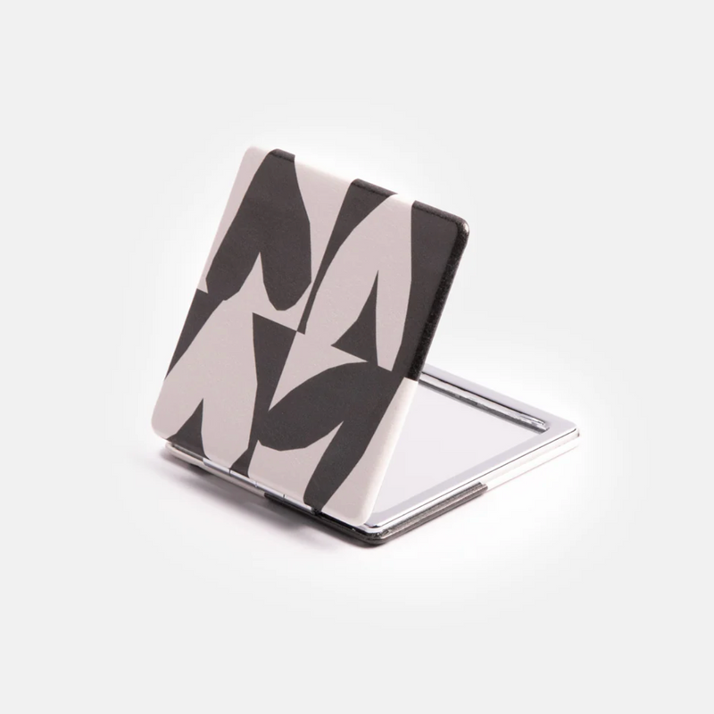 Mono Bloom Round Pocket Mirror