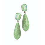 Stone Tear Drop Earrings