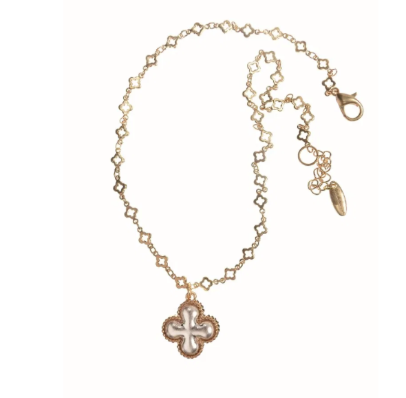 Byzantine Metallic Cross Necklace