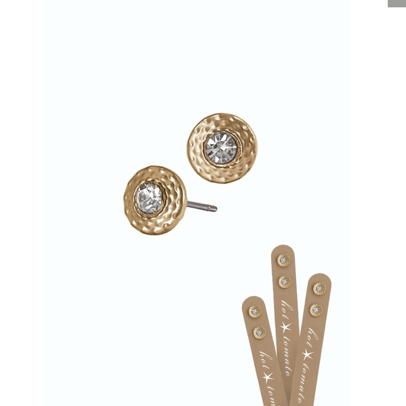 Matt Gold Crystal Studs