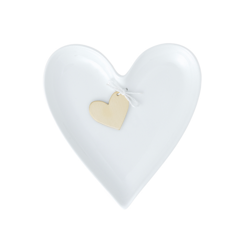 Rader heart plate with golden heart