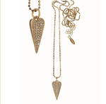 Quiver heart crystal pendant