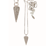 Quiver heart crystal pendant