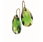 Facetted Teardrop on Fish Hook Earrings