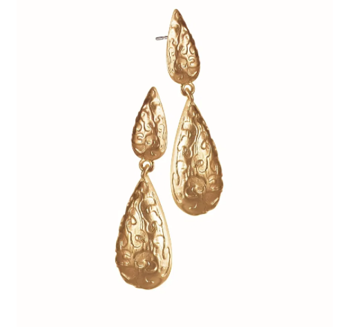 Matt Gold Eastern Promise Drop Earrings