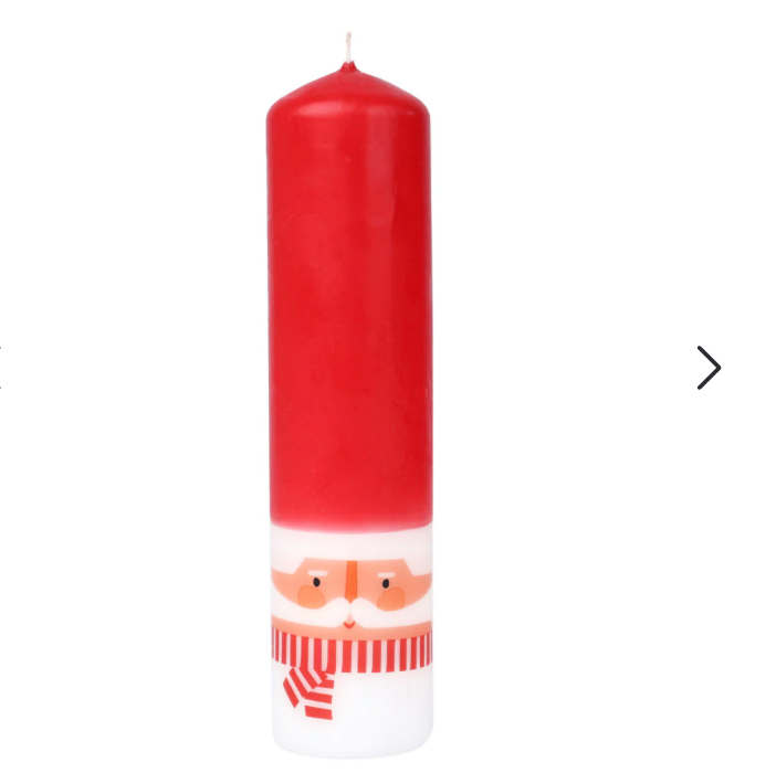Fun Guy Santa Advent Pillar Candle