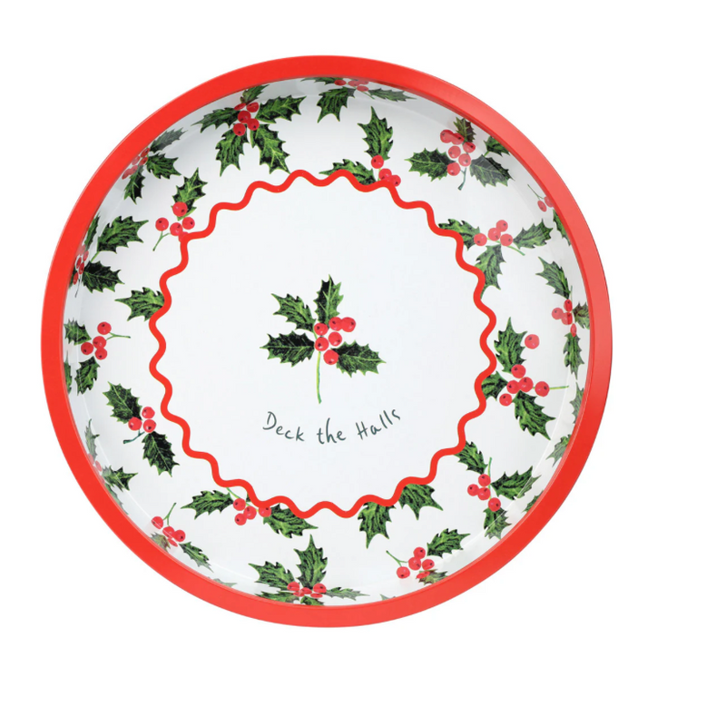 Botanical Holly Tin Tray