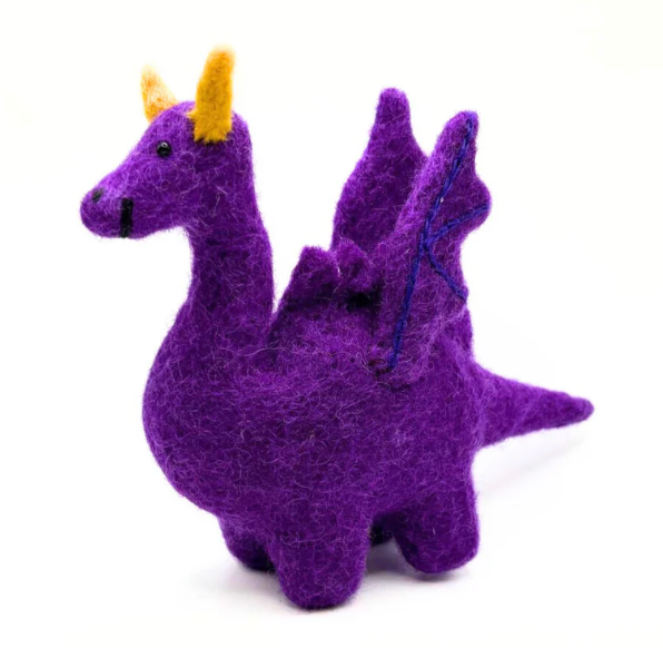 Felted Purple Dragon