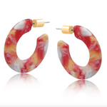 Austin Resin Hoop Earrings