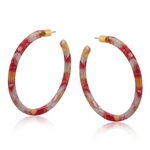 Austin Resin Skinny Hoop Earrings
