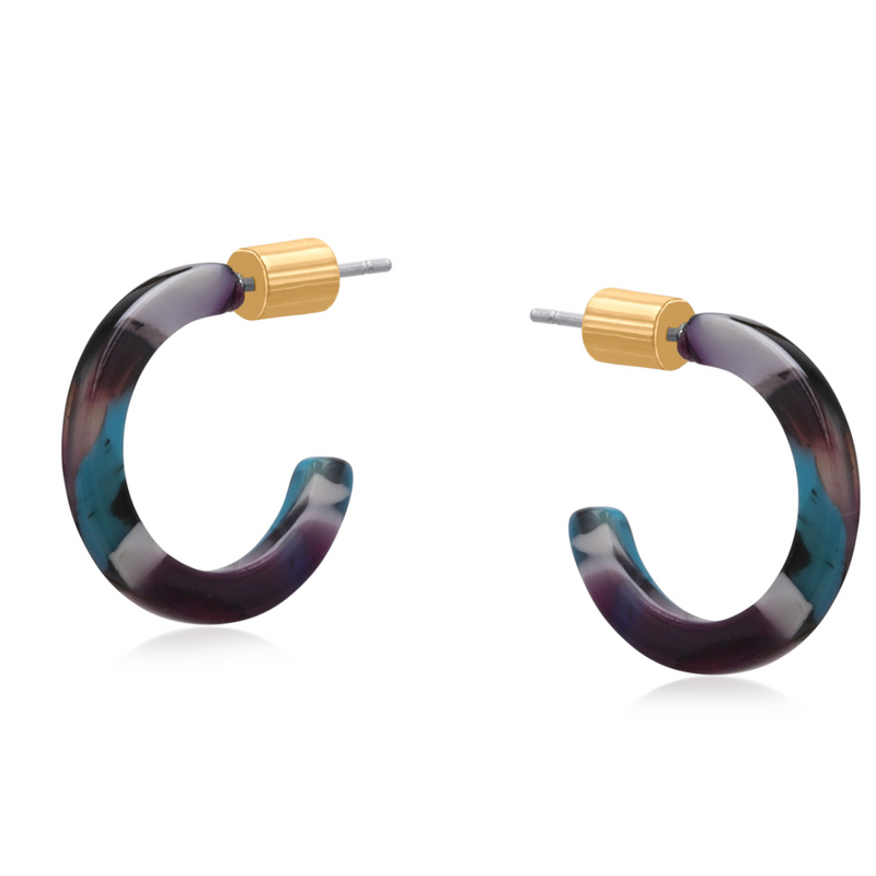 Talamanca Petite Resin Hoop Earrings