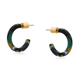Delina Petite Resin Hoop Earrings