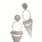 Hammered Geo Connections Earrings