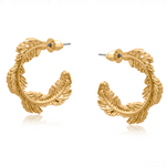 Cerenity Matte Sacred Leaf Petite Earrings