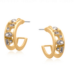 Cerenity Matte Petite Hoop Filigree Earrings
