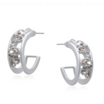 Cerenity Matte Petite Hoop Filigree Earrings