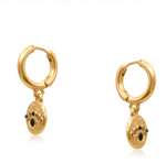 Cerenity Matte Ancient Evil Eye Petite Earrings