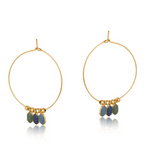 Carine Drop Hoop Earrings