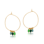 Carine Drop Hoop Earrings